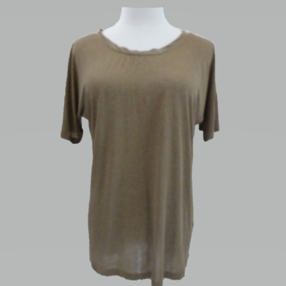 J Crew S Olive Lightweight Top with Back Tie